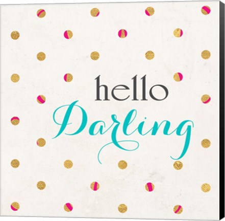 Framed Hello Darling Square Print