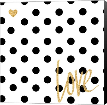 Framed Love with Dots Print