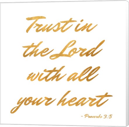 Framed Trust in the Lord Print