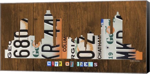 Framed Atlanta Skyline Print