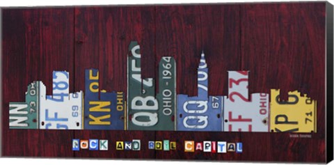 Framed Cleveland Skyline Print