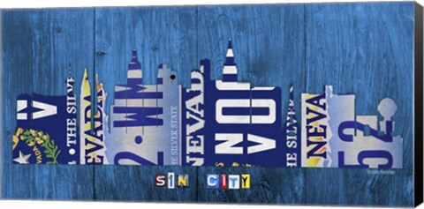 Framed Las Vegas Skyline Print
