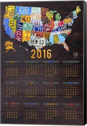 Framed 2016 Calendar Print