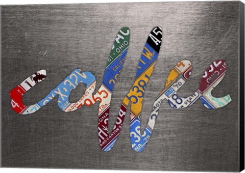 Framed Coffee Sign Metal Print