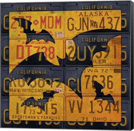 Framed Halloween Bats Print