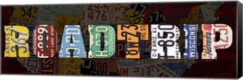 Framed Road Trip Lettering Print