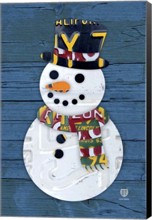 Framed Snowman Print