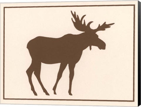 Framed Brown Moose Print