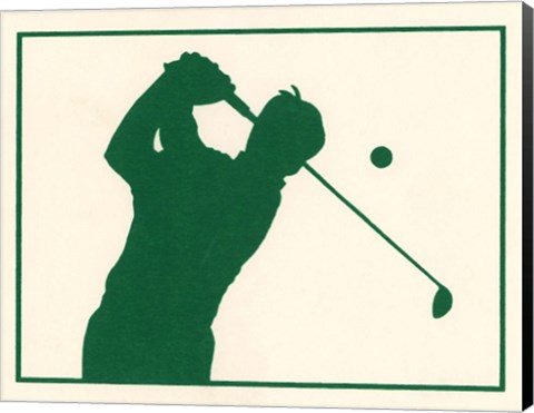 Framed Green Golfer Print