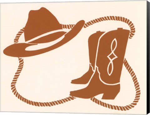 Framed Cowboy Gear Print