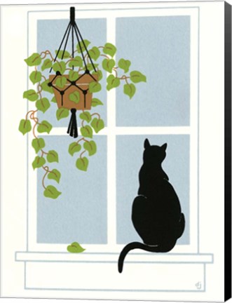 Framed Black Cat Print