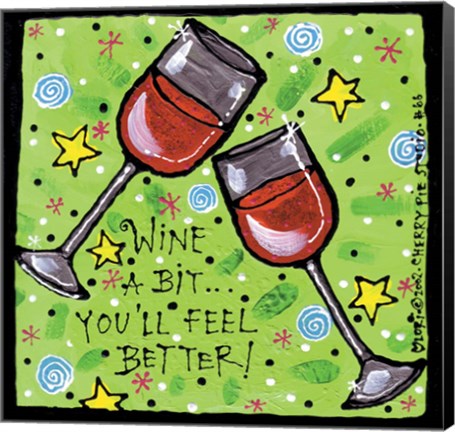 Framed Wine A Bit Print