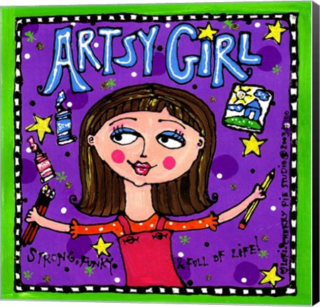 Framed Artsy Girl Print