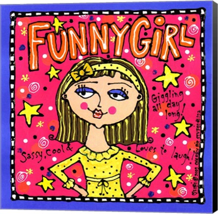 Framed Funny Girl Print