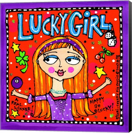 Framed Lucky Girl Print