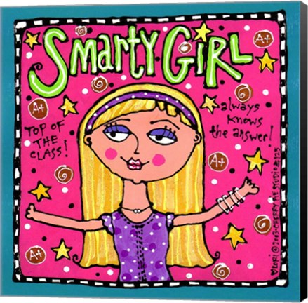 Framed Smarty Girl Print