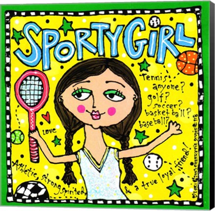 Framed Sporty Girl Print