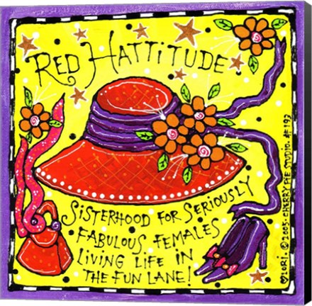 Framed Red Hattitude Print