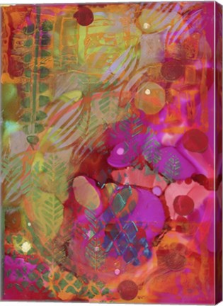 Framed Texture - Red Green Print