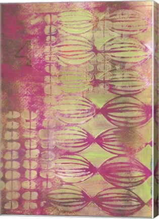 Framed Texture - Pink Lime Print