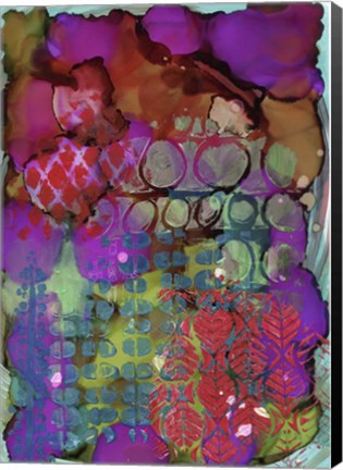 Framed Texture - Purple Red Print