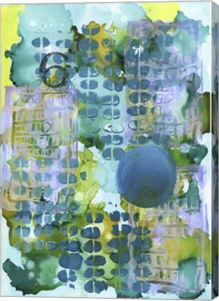 Framed Texture - Blue Yellow Print