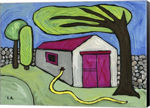 Framed Pink Door Print