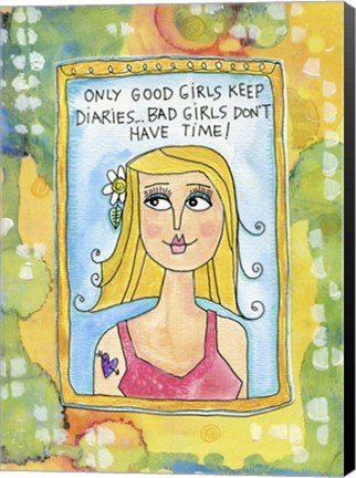 Framed Good Girls Keep Diaries Print