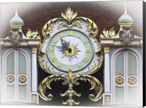 Framed London Clock 1 Print