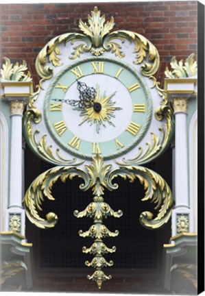 Framed London Clock 2 Print