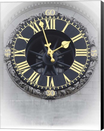 Framed London Clock 3 Print