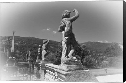 Framed Statues BW Print