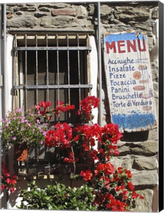Framed Italian Menu Print