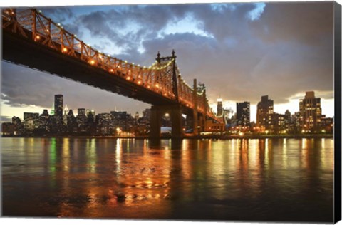 Framed City at Dusk Print