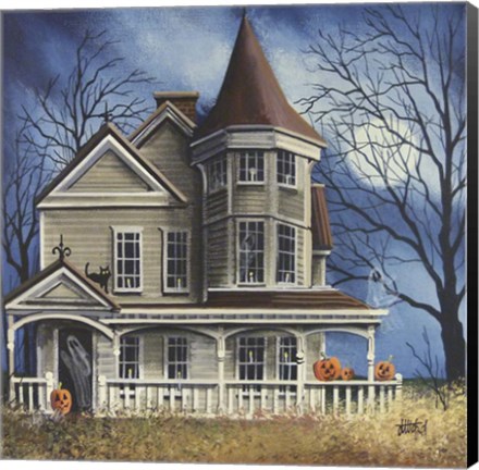 Framed Haunted House Print