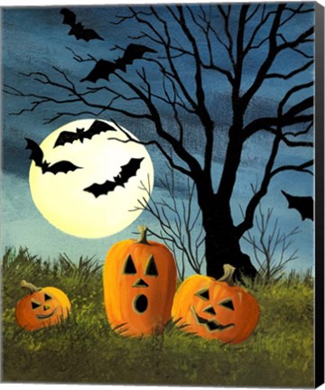 Framed Three Pumpkins Print