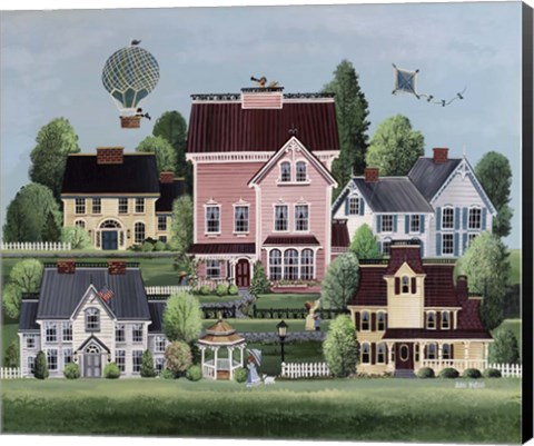 Framed Pink Mansion Print