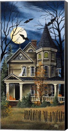 Framed Spooky Yellow House Print