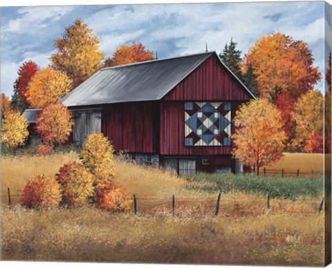 Framed Americana Quilt Print