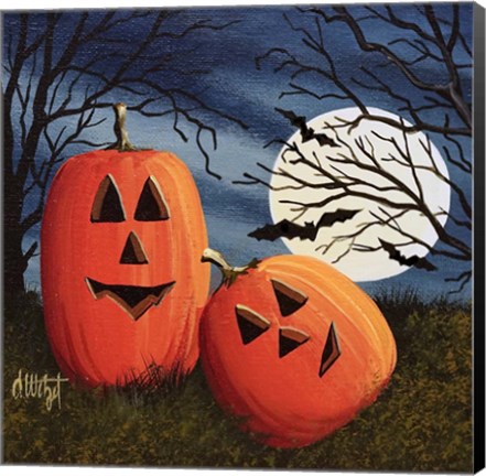 Framed Pumpkin Love Pillow Print