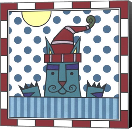 Framed Max Cat Peek-A-Boo 1 Print