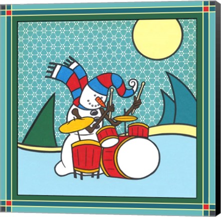 Framed Coalman The Snowman Drums 1 Print