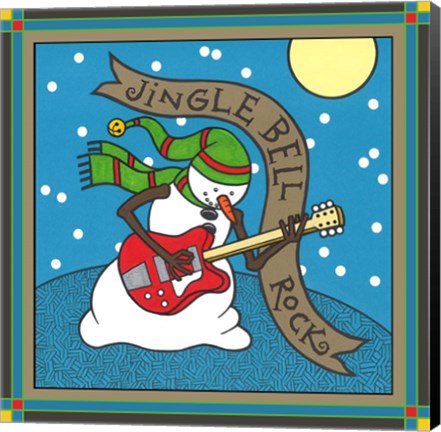 Framed Coalman The Snowman Guitar 1 Print