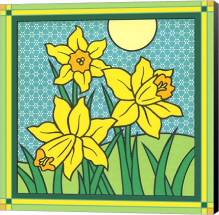 Framed Daffodils 1 Print