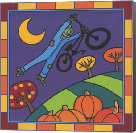 Framed Stitch The Scarecrow Bike 2 Print