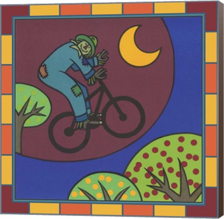 Framed Stitch The Scarecrow Bike 3 Print