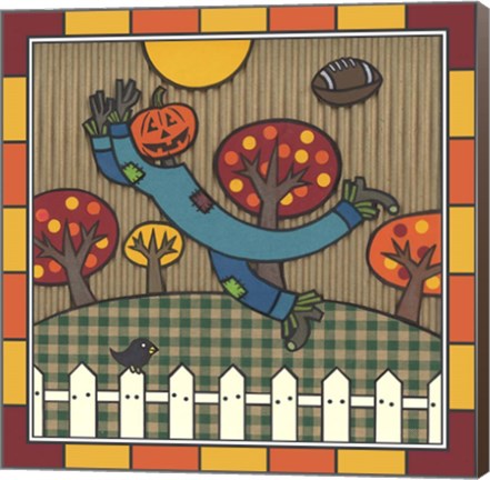 Framed Stitch The Scarecrow Football 1 Print