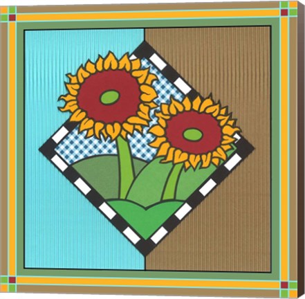 Framed Sunflowers 1 Print