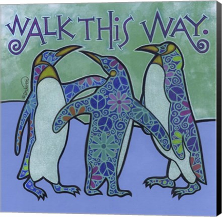 Framed Penguins Print