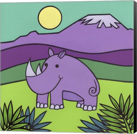 Framed Rhinoceros Print